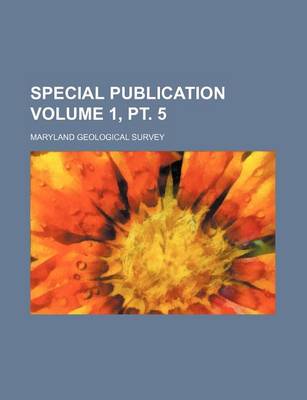 Book cover for Special Publication Volume 1, PT. 5