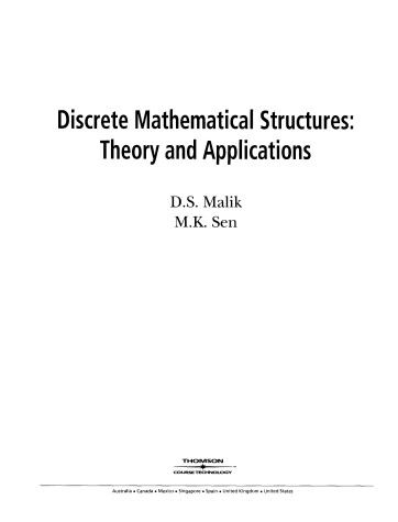 Book cover for *SM Discrete Mathematical STR