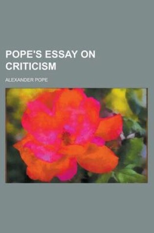 Cover of Pope's Essay on Criticism