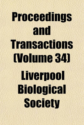 Book cover for Proceedings and Transactions (Volume 34)