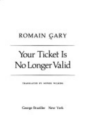 Cover of Your Ticket is No Longer Valid