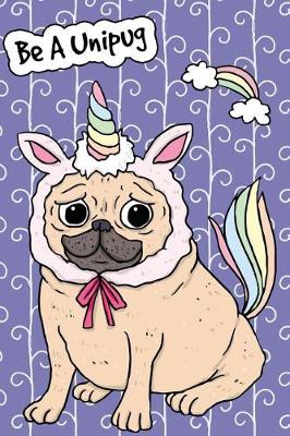 Cover of Journal Notebook For Dog Lovers Unicorn Pug - Mauve