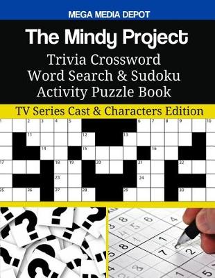 Book cover for The Mindy Project Trivia Crossword Word Search & Sudoku Activity Puzzle Book