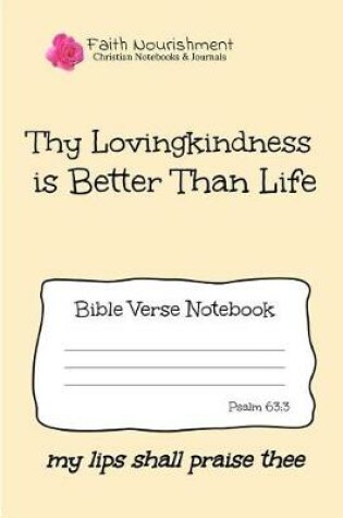 Cover of Thy Lovingkindness Is Better Than Life