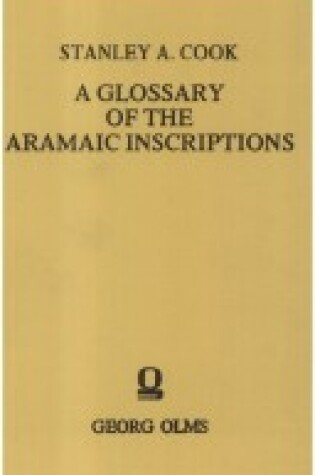 Cover of Glossary of Aramaic Inscriptions