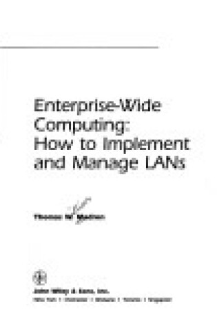 Cover of Enterprise-wide Computing