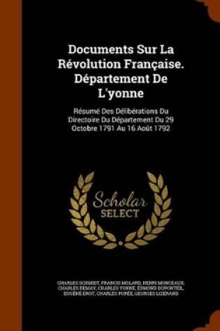 Cover of Documents Sur La Revolution Francaise. Departement de L'Yonne
