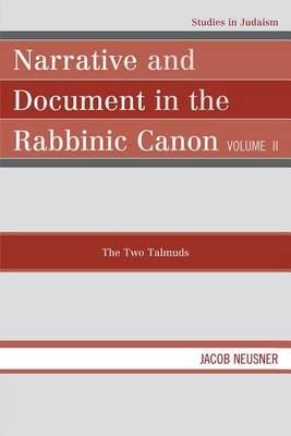 Book cover for Narrative and Document in the Rabbinic Canon