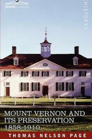 Cover of Mount Vernon and Its Preservation