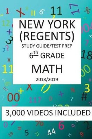 Cover of 6th Grade NEW YORK REGENTS MATH Test prep/study guide