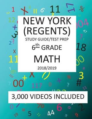 Book cover for 6th Grade NEW YORK REGENTS MATH Test prep/study guide