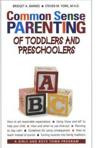 Cover of Common Sense Parenting of Toddlers and Preschoolers