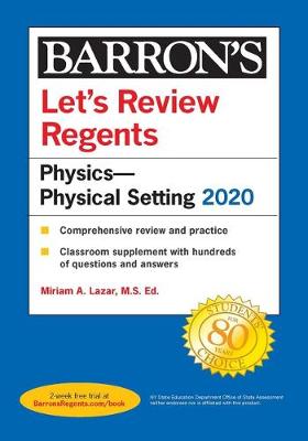 Cover of Let's Review Regents: Physics--Physical Setting 2020