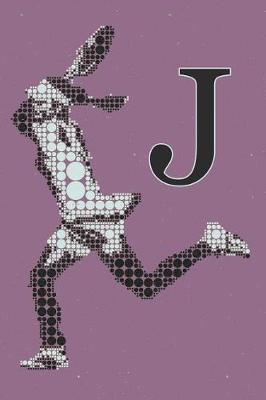 Book cover for J Monogram Initial Tennis Journal