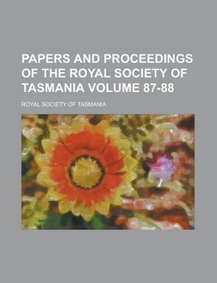 Book cover for Papers and Proceedings of the Royal Society of Tasmania (Volume 1903-1905)