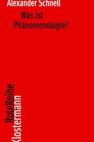 Cover of Was Ist Phanomenologie?