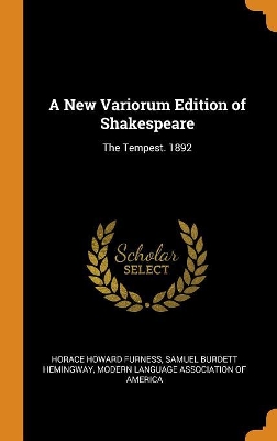 Book cover for A New Variorum Edition of Shakespeare