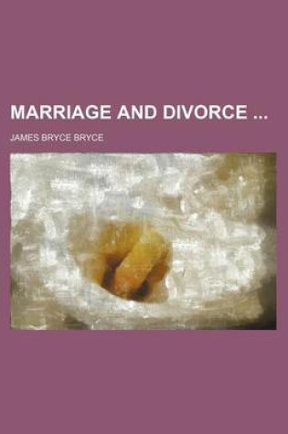 Cover of Marriage and Divorce