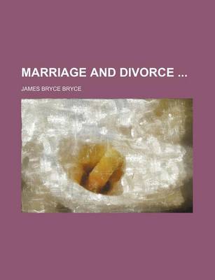 Book cover for Marriage and Divorce