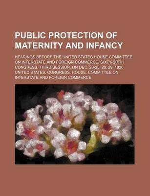 Book cover for Public Protection of Maternity and Infancy; Hearings Before the United States House Committee on Interstate and Foreign Commerce, Sixty-Sixth Congress, Third Session, on Dec. 20-23, 28, 29, 1920