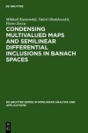 Book cover for Condensing Multivalued Maps and Semilinear Differential Inclusions in Banach Spaces