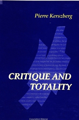 Book cover for Critique and Totality