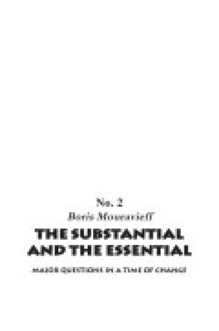 Cover of The Substantial and the Essential