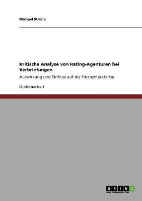 Book cover for Kritische Analyse von Rating-Agenturen bei Verbriefungen