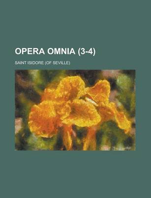 Book cover for Opera Omnia Volume 3-4