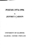 Book cover for Poems 1974-1996