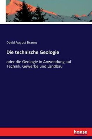 Cover of Die technische Geologie