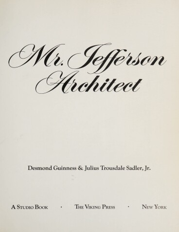 Book cover for Mr. Jefferson,