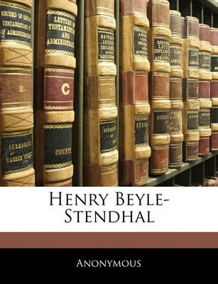 Book cover for Henry Beyle-Stendhal