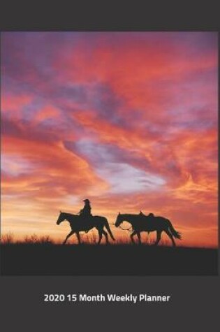 Cover of Plan On It 2020 Weekly Calendar Planner - Cowboy With Horse In Tow - The Long Trail Ride