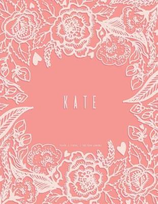 Book cover for Kate - Dot Grid Journal, Peach Floral