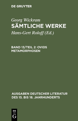 Cover of Samtliche Werke, Band 13/Teil 2, Ovids Metamorphosen