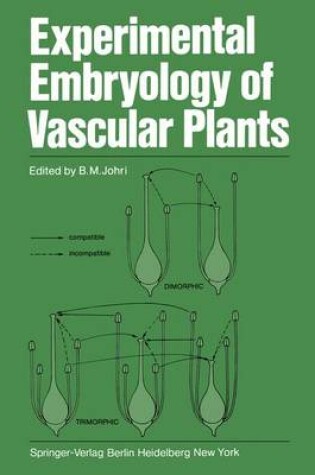 Cover of Experimental Embryology of Vascular Plants