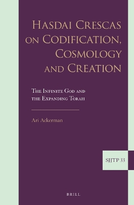 Cover of Hasdai Crescas on Codification, Cosmology and Creation