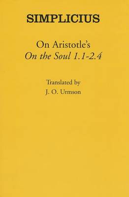 Cover of On Aristotle's "On the Soul 1.1-2.4"