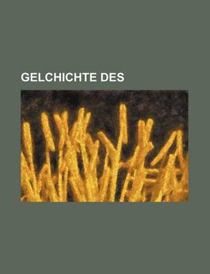 Book cover for Gelchichte Des