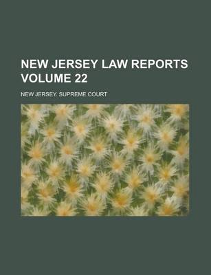 Book cover for New Jersey Law Reports Volume 22