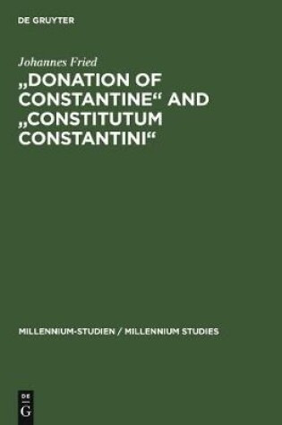 Cover of "Donation of Constantine" and "Constitutum Constantini"