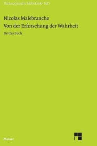 Cover of Von Der Erforschung Der Wahrheit: Drittes Buch