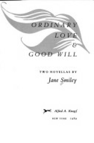 Cover of Ordinary Love and Goodwill