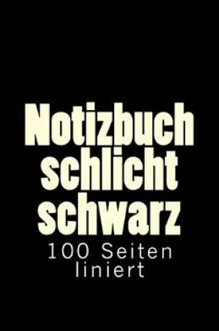 Cover of Notizbuch schlicht schwarz