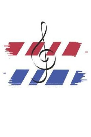 Cover of Holland Netherland Flag Music Clef Bass treble - music book, music lines, notebook, notepad, 120 pages, souvenir gift book, also suitable as a decoration for birthday or christmas