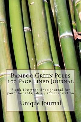 Book cover for Bamboo Green Poles 100 Page Lined Journal