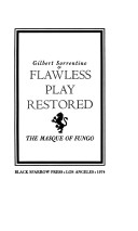 Book cover for Flawless Play Restored