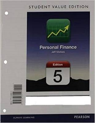 Book cover for Personal Finance Student Value Edition with MyFinanceLab with Pearson eText Package