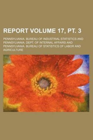 Cover of Report Volume 17, PT. 3